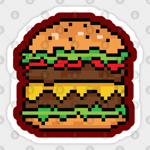 BURGER pixelart Sticker by nurkaymazdesing